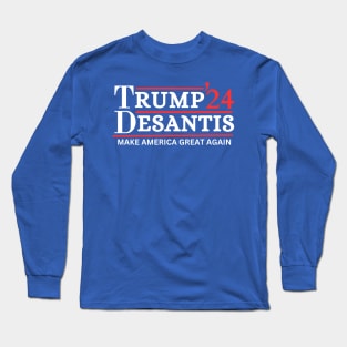 Donald Trump Ron DeSantis 2024 Long Sleeve T-Shirt